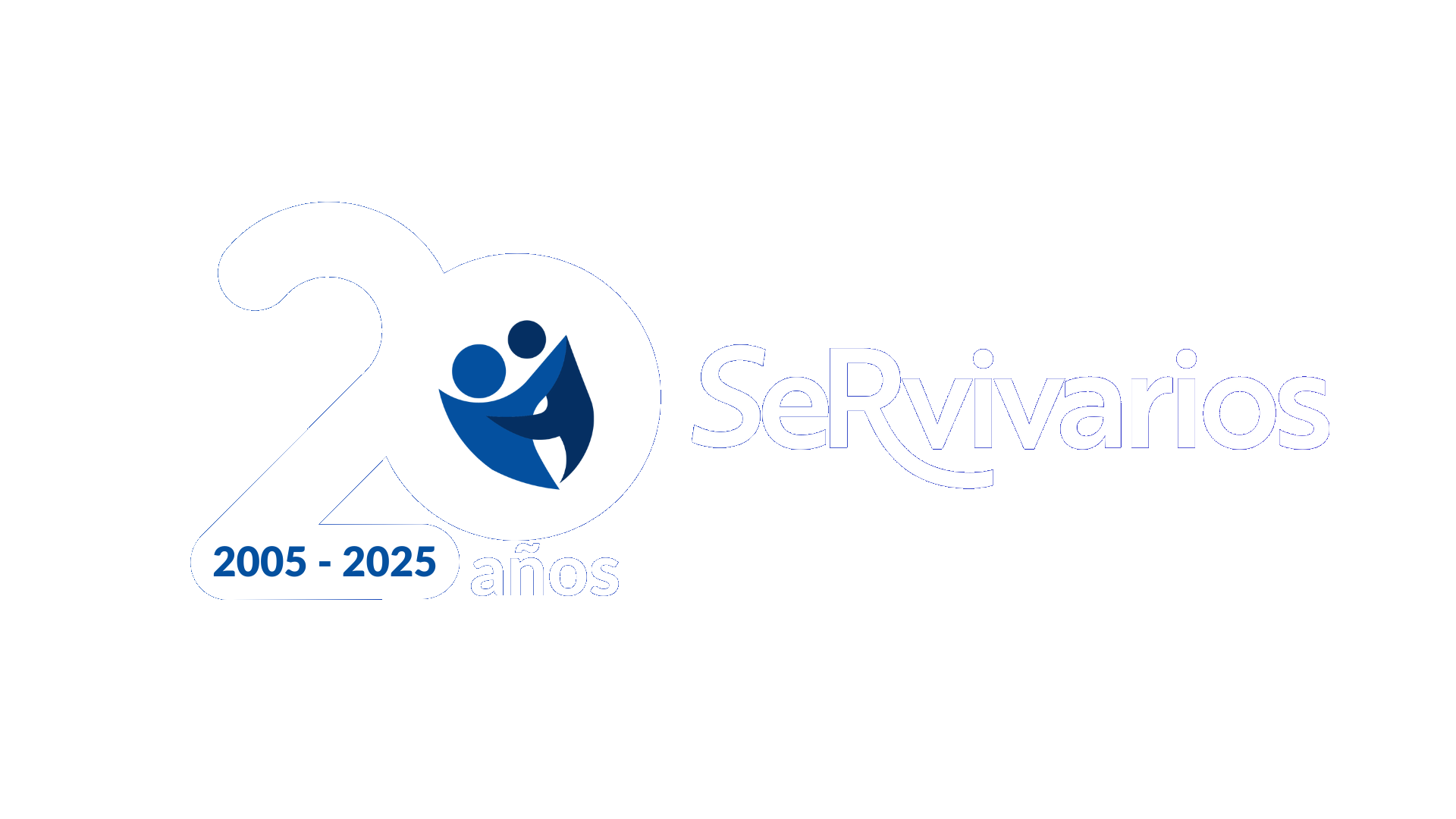 Logo 20 años blanco